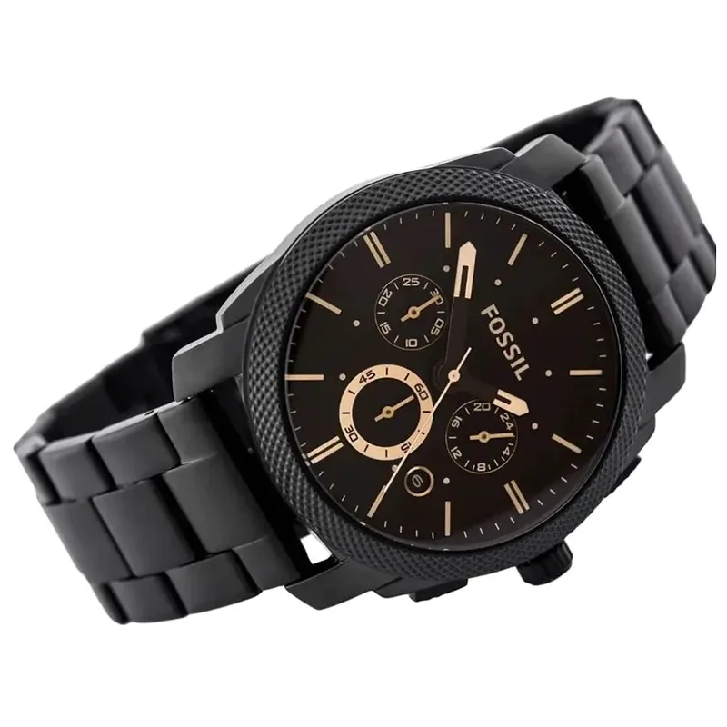 Fossil Machine Mid-Size Chronograph Black Dial Men's Watch | FS4682